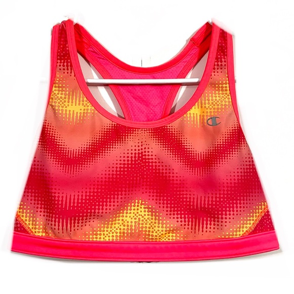 Champion Other - Champion Pink Patterned High Impact Sports Bra